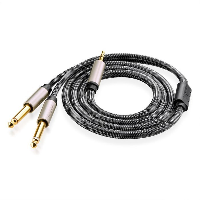 Ugreen Gold Plated 3.5mm 1/8" TRS to 6.35mm 1/4" TS Mono Y-Cable Splitter Cord for iPhone, iPod, Computer Sound... N7