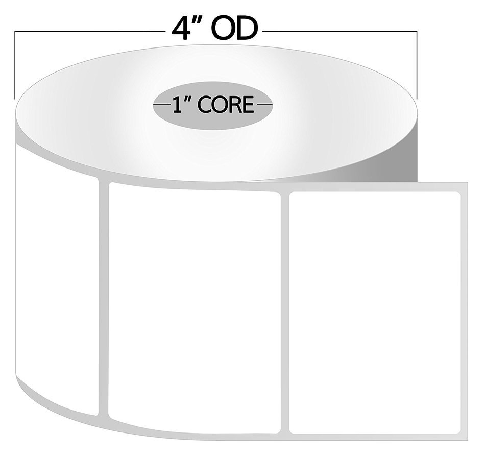 1 Inch Core - 2 x 1.5 Zebra Compatible Direct Thermal Labels 2 Rolls for Zebra Desktop Printer GC420d GC420t GK420d... N2
