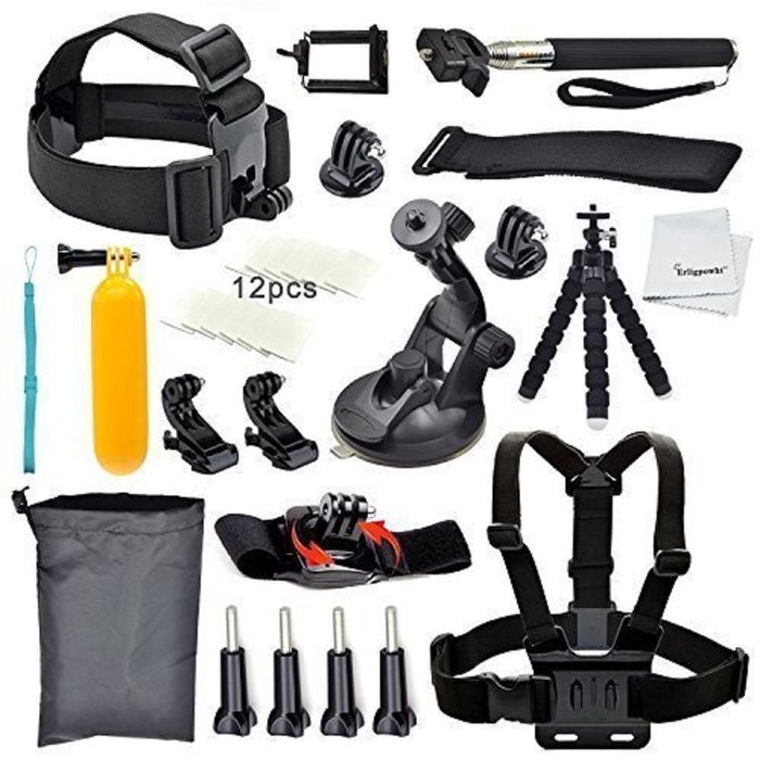 YFY 15-In-1 Basic Outdoor Sports Accessories Kit for GoPro Hero Cameras N2