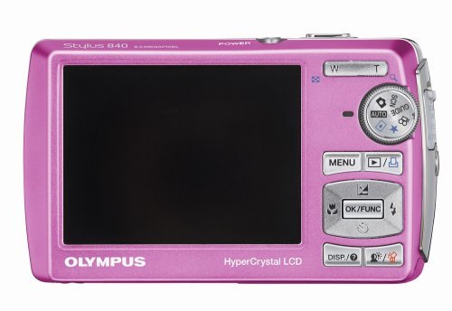Olympus Stylus 840 8.0 MP Digital Camera with 5x Optical Dual Image Stabilized Zoom (Pink) N5