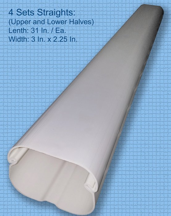 Decorative PVC Line Cover Kit for Mini Split Air Conditioners and Heat Pumps N3