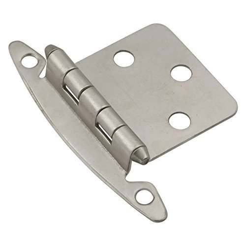 Hickory Hardware P139-SN Flush Surface Mount Hinge, Satin Nickel by Hickory Hardware