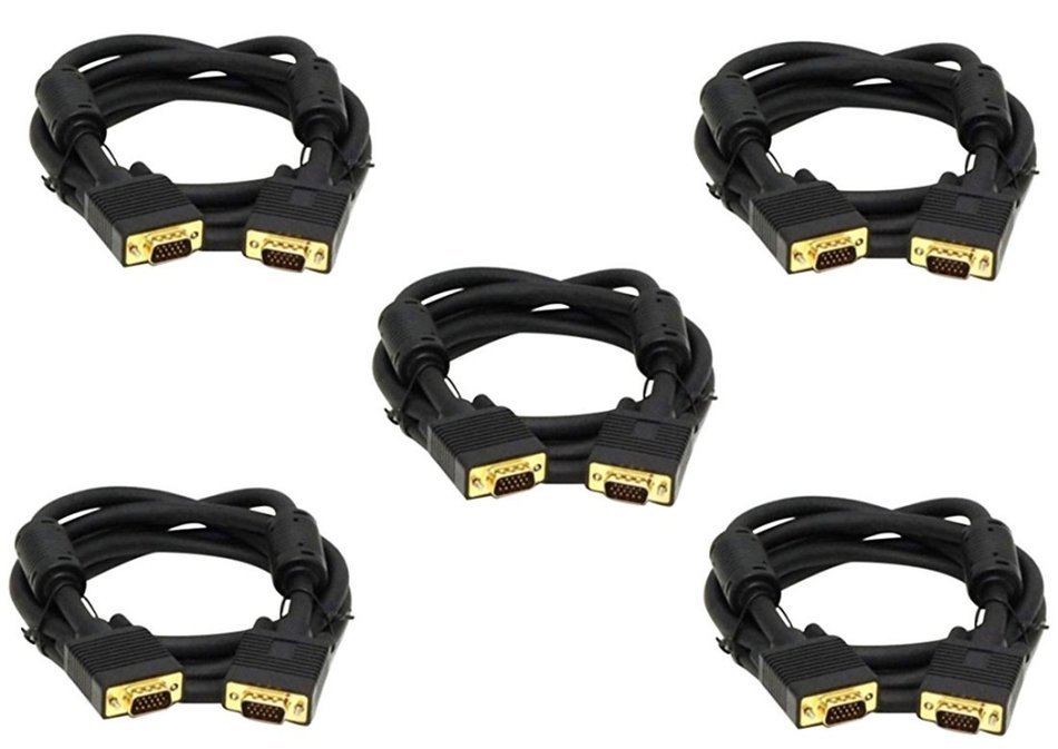 C&E 1 Pack, 25 Feet, VGA Male to Male Black, with ferrites Black, CNE503394 N14