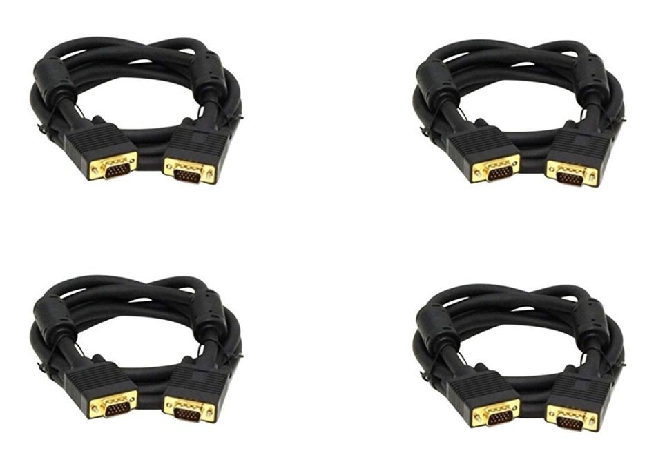 C&E 1 Pack, 25 Feet, VGA Male to Male Black, with ferrites Black, CNE503394 N15