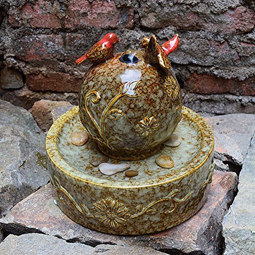 FEI&S Double-bird ceramic fountain water humidifier home ornaments new living room furnished decoration process N2