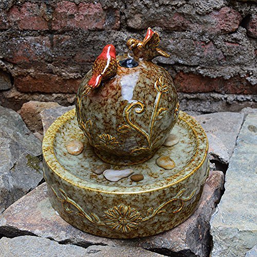 FEI&S Double-bird ceramic fountain water humidifier home ornaments new living room furnished decoration process N3