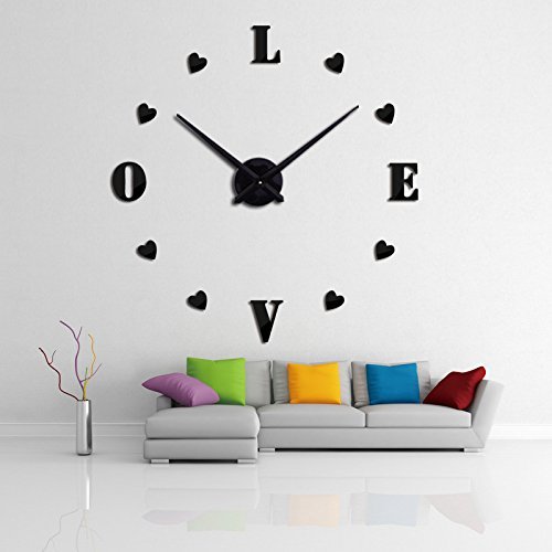 EverTrust(TM) new wall clock reloj de pared quartz watch europe horloge home living room 3d acrylic mirror vintage... N4