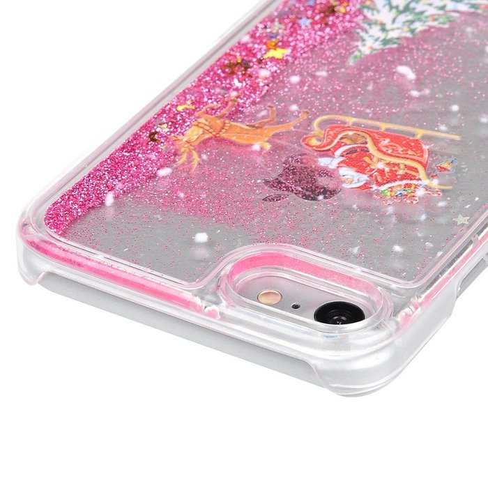 Badalink iPhone 7 Case (4.7") Christmas Tree Liquid Case Crystal Clear Hard PC Case Bling Shiny Glitter Liquid... N4