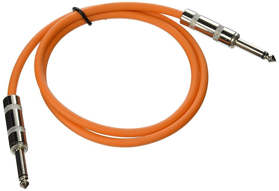 Seismic Audio - SASTSX-3 - 3 Foot TS 1/4" Guitar, Instrument, or Patch Cable Orange