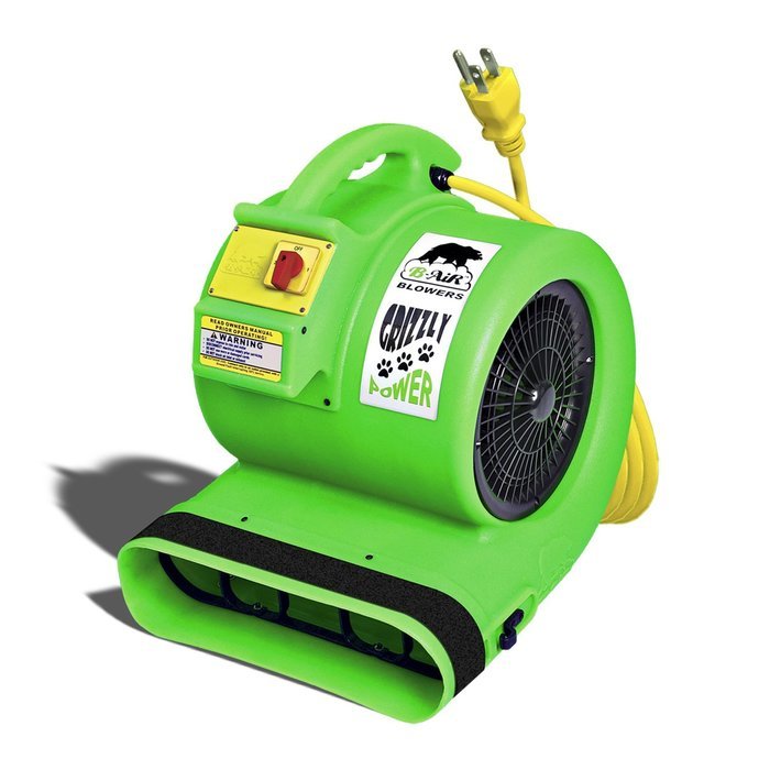 Grizzly ETL Certified Pet Cage Dryer Air Mover, Green