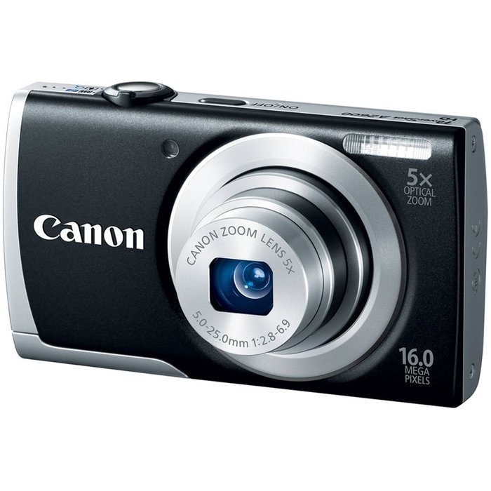 Canon PowerShot A2600 IS 16.0 MP Digital Camera with 5x Optical Zoom and 720p Full HD Video Recording (Black)... N2