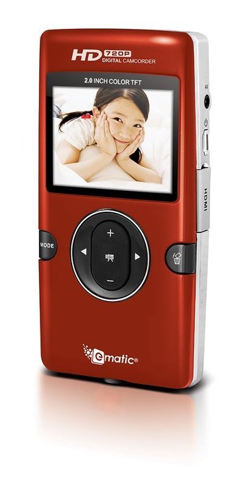 Ematic eCam101B HD Digital Video Recorder 720P with 2-Inch Color Display, 4 GB SD Card for 75 Minutes Recording...