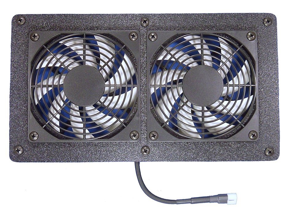 AV Cabinet Cooling: Dual-Megafan Air Control with Digital thermostat & multispeed N6