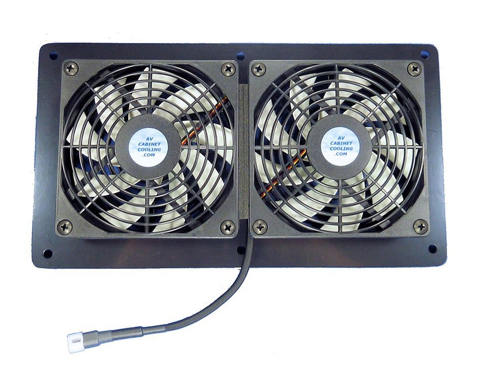 AV Cabinet Cooling: Dual-Megafan Air Control with Digital thermostat & multispeed N7