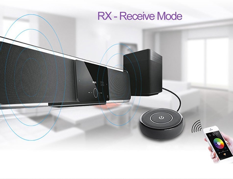 Bluetooth 4.1 Audio Transmitter and Receiver, GLL 2-in-1 Wireless 3.5mm Portable Adapter, Support APTX, SBC, A2DP... N3