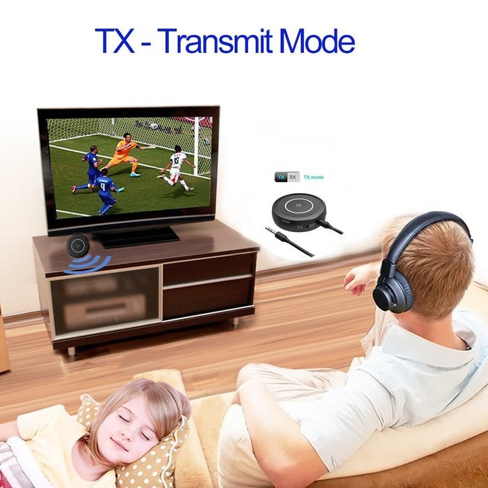 Bluetooth 4.1 Audio Transmitter and Receiver, GLL 2-in-1 Wireless 3.5mm Portable Adapter, Support APTX, SBC, A2DP... N4