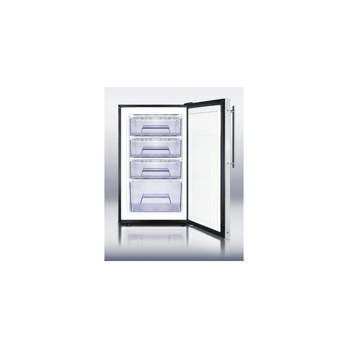 Summit FS408BLBIFRADA: ADA Compliant 20" wide built-in undercounter all-freezer, -20(degree) C capable with a...