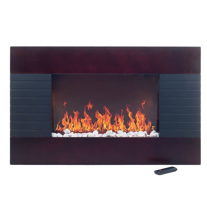New Christmas Gift Wall Mounted Fireplace Electric Adjustable Heater Heat 1500w Glass Remote Led Tempered Large... N4
