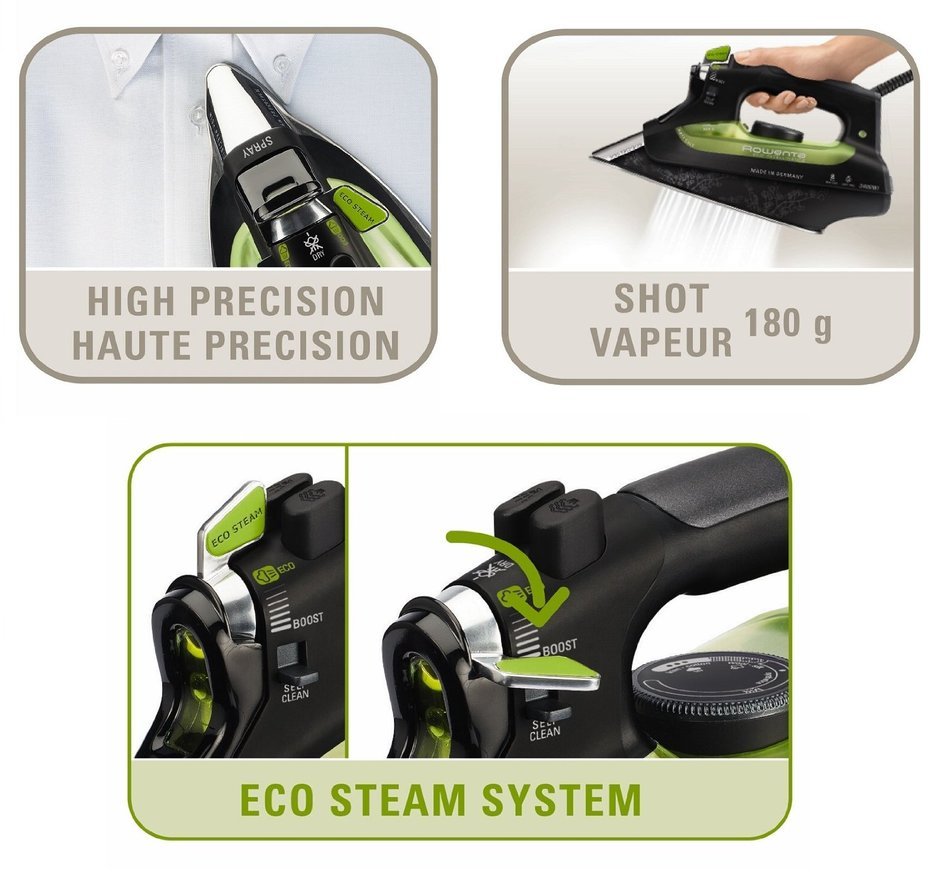 Rowenta DW6010 Eco Intelligence 2400-Watt Steam Iron, 220V (Non-USA Compliant) N3