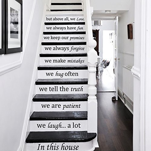 Stair Decals Quotes Stairway Decals Quote Vinyl Stickers lettering Family Home Decor Staircase Decal In This House...