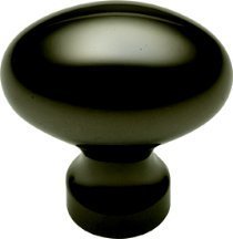 Belwith P9175-Bln Knob Oval 1-1/4in Solid Brass Black Nickel by Belwith Products