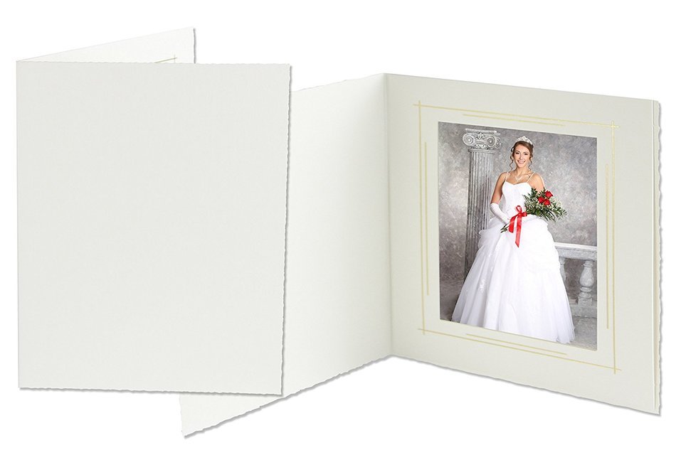 Tyndell White T-40 Photo Folder 6x8 (25 Pack)