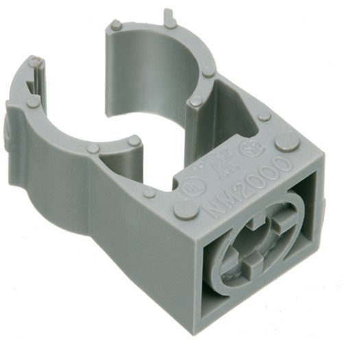 Arlington NM2010-100 Gray One-Piece Non-Metallic UV-Rated Quick-Latch Pipe Hanger, 100-Pack, 3/4-Inch EMT by Arlington...
