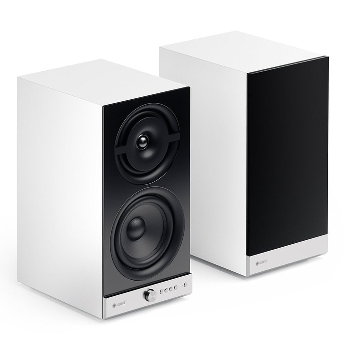 Raumfeld Stereo M Wireless Streaming Bookshelf Speakers (Pair, White) N5