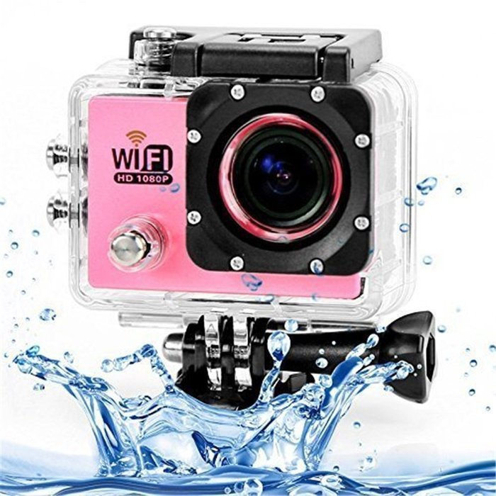 KingCool WiFi 12MP Full HD 1080P DVR Camcorder 2.0 inch 170 Degree Waterproof Sports Action Camera(Blue) N11