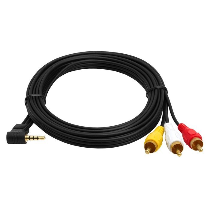 Cmple - 3.5mm to 3 RCA Camcorder Video Audio Cable - 6 ft N2