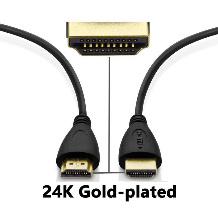 Perlegear Slim Flexible HDMI Cable (6 Feet) - High-Speed Supports 3D, Ethernet, 1080P and Audio Return Channel N4
