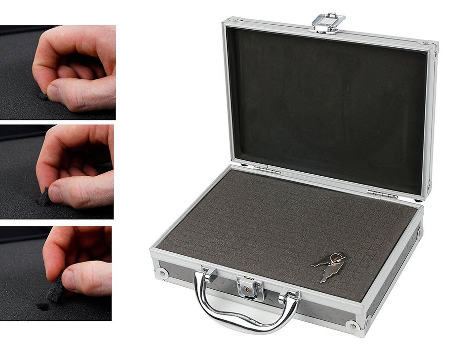 Protective Silver Aluminium Flight Case With Shock Absorbing D.I.Y Customizable Foam Interior - Compatible with... N5