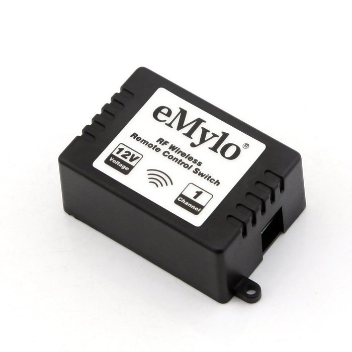 eMylo RF DC 12V 1 Channel One Relay Wireless Remote Control Light Switch Transmitter 433Mhz Remote Control Switch... N4