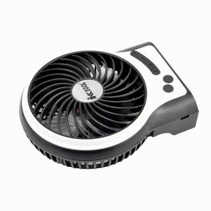 iKKEGOL Mini Portable Wireless Rechargeable Super Strong Wind Desk Fan W/ Rechargeable Battery - 3 Mode Wind Speed... N21