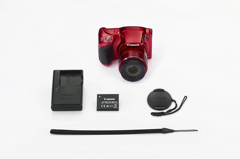 Canon PowerShot SX420 IS (Red) with 42x Optical Zoom and Built-In Wi-Fi N14