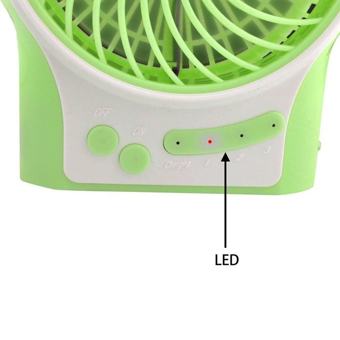 iKKEGOL Mini Portable Wireless Rechargeable Super Strong Wind Desk Fan W/ Rechargeable Battery - 3 Mode Wind Speed... N27
