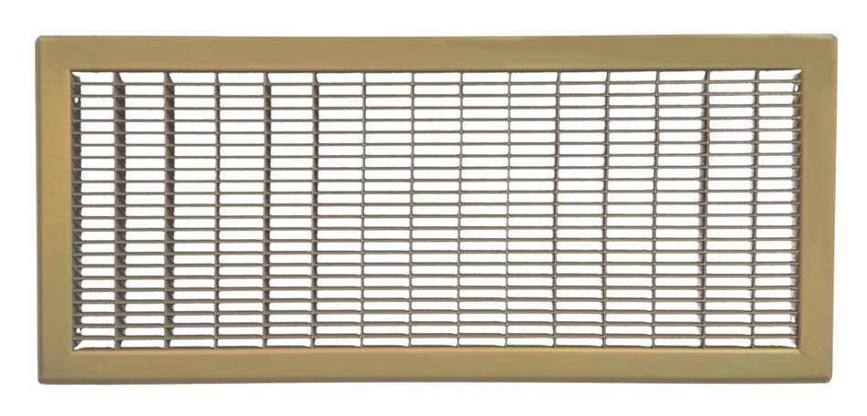 Shoemaker 1600-12X30 - 12" x 30" Brown Return Air Floor Grille