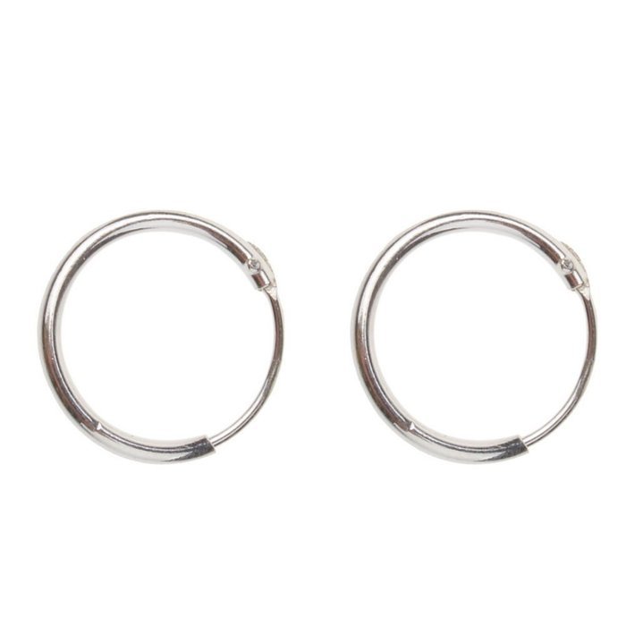 Popular Unisex Men Silver Plated Mini Huge Hoop Earrings Fashion Jewelry N2
