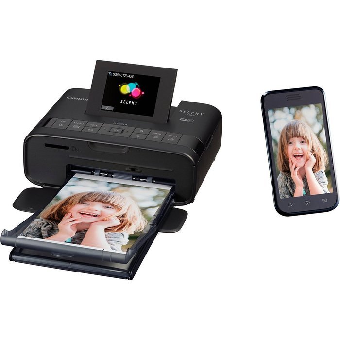 Canon Selphy CP1200 Wireless Color Photo Printer (Black) + Canon KP-108IN Color Ink Paper Set (Produces up to... N9