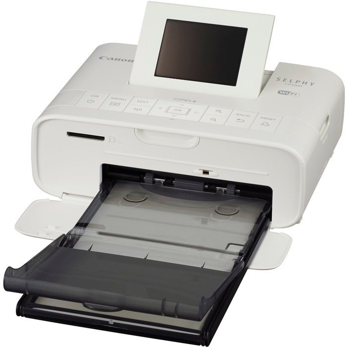 Canon Selphy CP1200 Wireless Color Photo Printer (Black) + Canon KP-108IN Color Ink Paper Set (Produces up to... N13