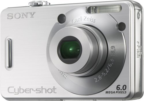 Sony Cybershot DSCW50 6MP Digital Camera with 3x Optical Zoom N7