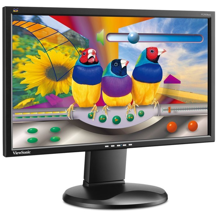 ViewSonic VG2028WM 20-Inch Ergonomic Widescreen Monitor with 1600x900 Resolution - Black N2