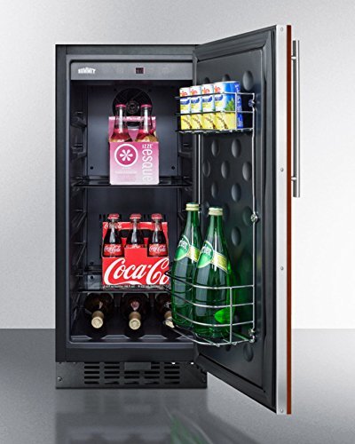 Summit FF1532BIF 15" Compact Refrigerator with Automatic Defrost Adjustable Glass Shelves Digital Thermostat and... N4