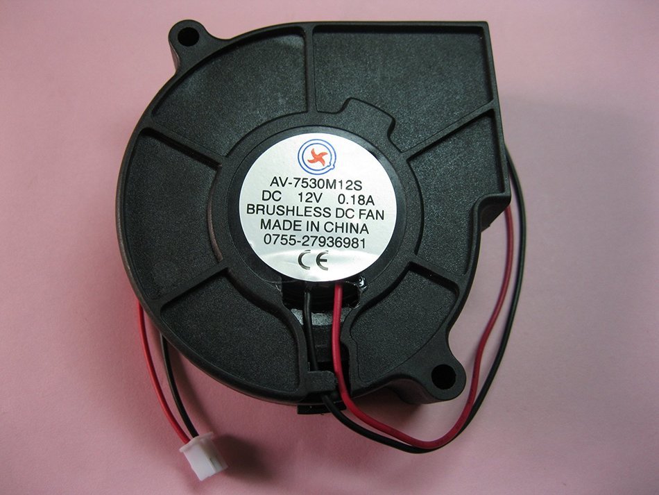 5 pcs Brushless DC Blower Fan 7530S 12V 2 Wires 75x75x30mm Sleeve-bearing Skywalking