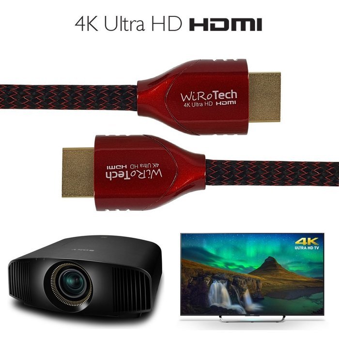 WiRoTech Green HDMI Cable 4K Ultra HD (6 Feet, Green) N73