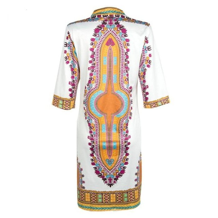 Women Dress,Haoricu Women Cloak African Print Dress Casual Straight Long Sleeve Dresses N3
