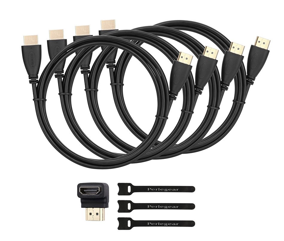 Perlegear Slim Flexible HDMI Cable (6 Feet) - High-Speed Supports 3D, Ethernet, 1080P and Audio Return Channel N5