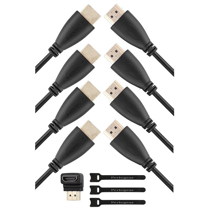 Perlegear Slim Flexible HDMI Cable (6 Feet) - High-Speed Supports 3D, Ethernet, 1080P and Audio Return Channel N6