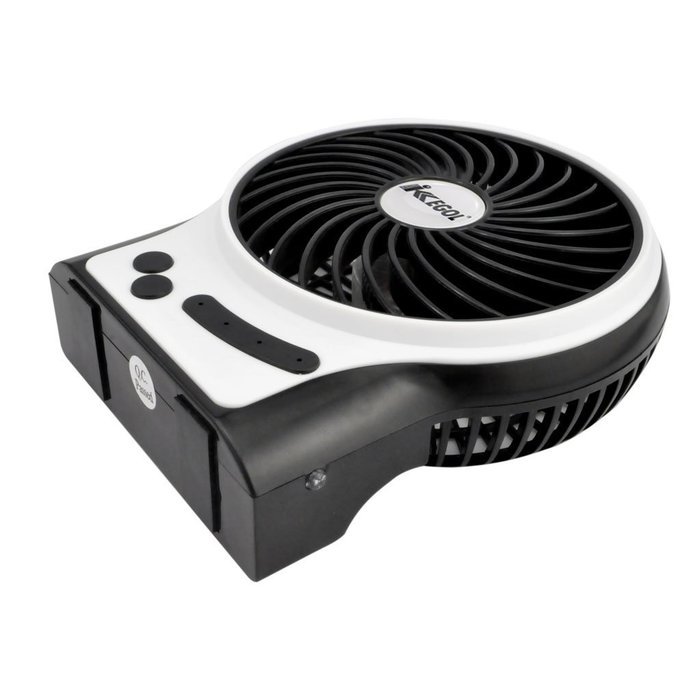iKKEGOL Mini Portable Wireless Rechargeable Super Strong Wind Desk Fan W/ Rechargeable Battery - 3 Mode Wind Speed... N38