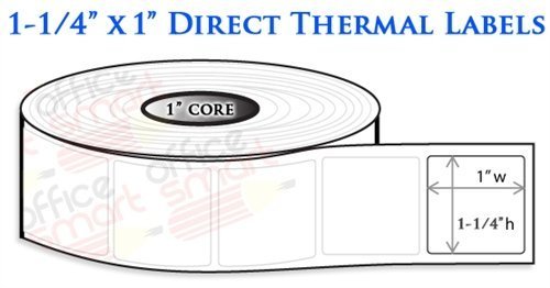 20 Rolls - 1.25x1 Direct Thermal Labels for Zebra GC420d GC420t GK420d GK420t GX420d GX420t LP2824 LP2422 TLP2824... N2